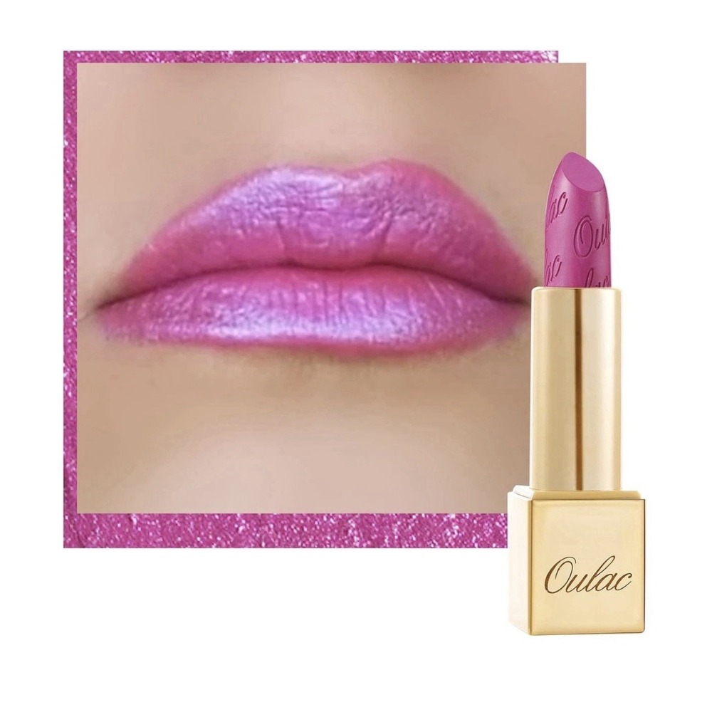 Oulac Lipstick Barbie Pink Metallic Velocity 3D Shine Lightweight Hydrating 15